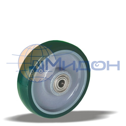 Колесо без кронштейна LK-200x50x20-PUR ( обод-полиамид, шинка-полиуретан, подшипник-шариковый )