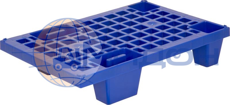Паллет пластиковый перфорированный на ножках (250кг/250кг) TR 400 600 х 400 х 135 цвет - синий