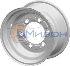 Диск колёсный (обод) 10.00Ix12 4/62.5/110 ET-24 Silver Gloss RAL9006