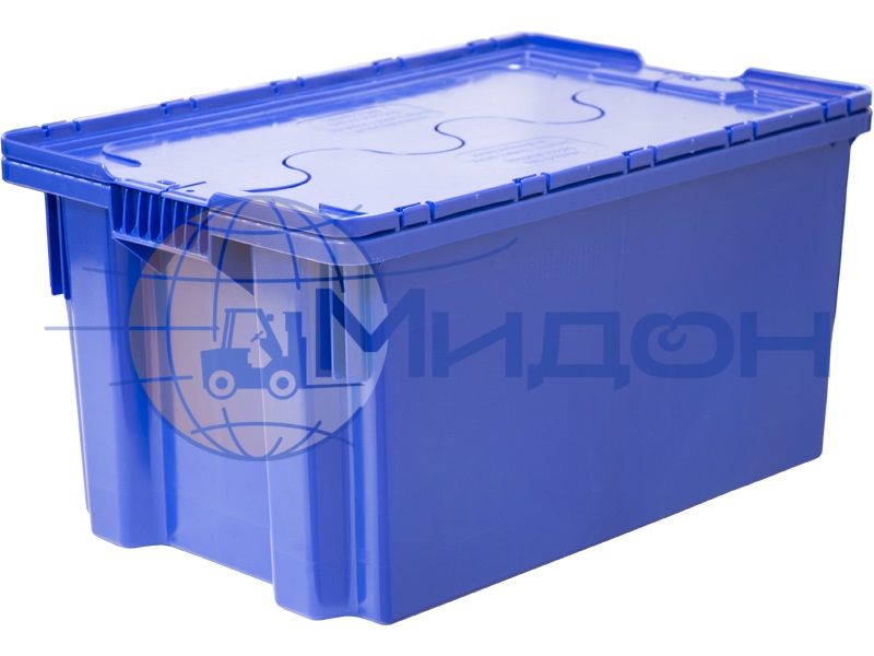 Ящик пластиковый FUTURA ZIP 603-1 с крышкой на петлях, сплошной 600 х 400 х 365