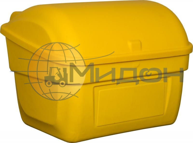 Контейнер (ящик) пластиковый для песка КДП 220-1 800 х 796 х 628 (220л) цвет желтый с крышкой с разгрузочным люком
