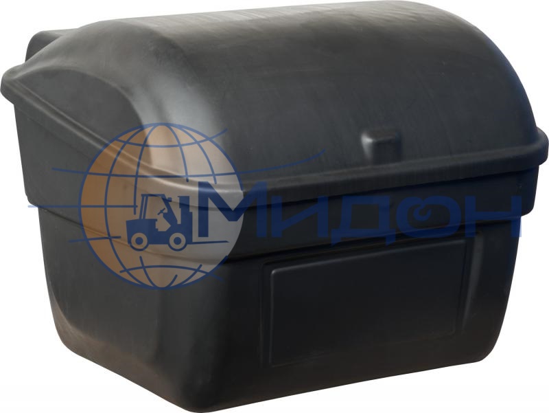 Контейнер (ящик) пластиковый для песка КДП 220 800 х 796 х 628 (220л) цвет черный с крышкой