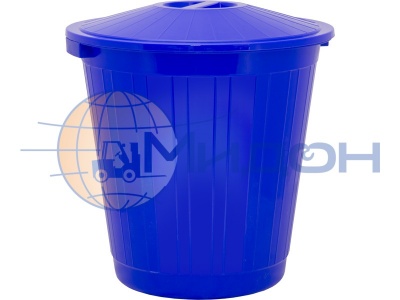 Бак мусорный с крышкой (70л). Цвет синий МБ-70 515 х 335 х 520