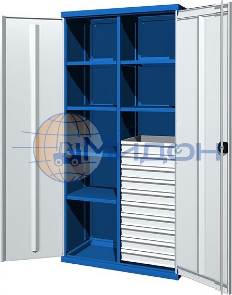 Шкаф инструментальный 03.3106 Ferrum CLASSIC (6 полок малых, 10 ящиков малых, перегородка вертикальная большая)
