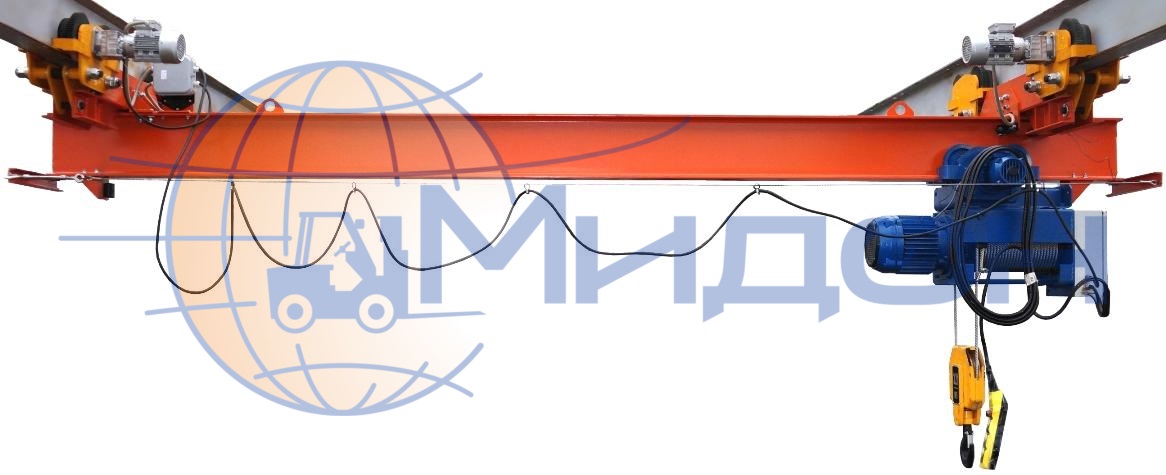 Кран мостовой подвесной электрический Россия 3,2 т, L= 12 м, пролёт= 9 м