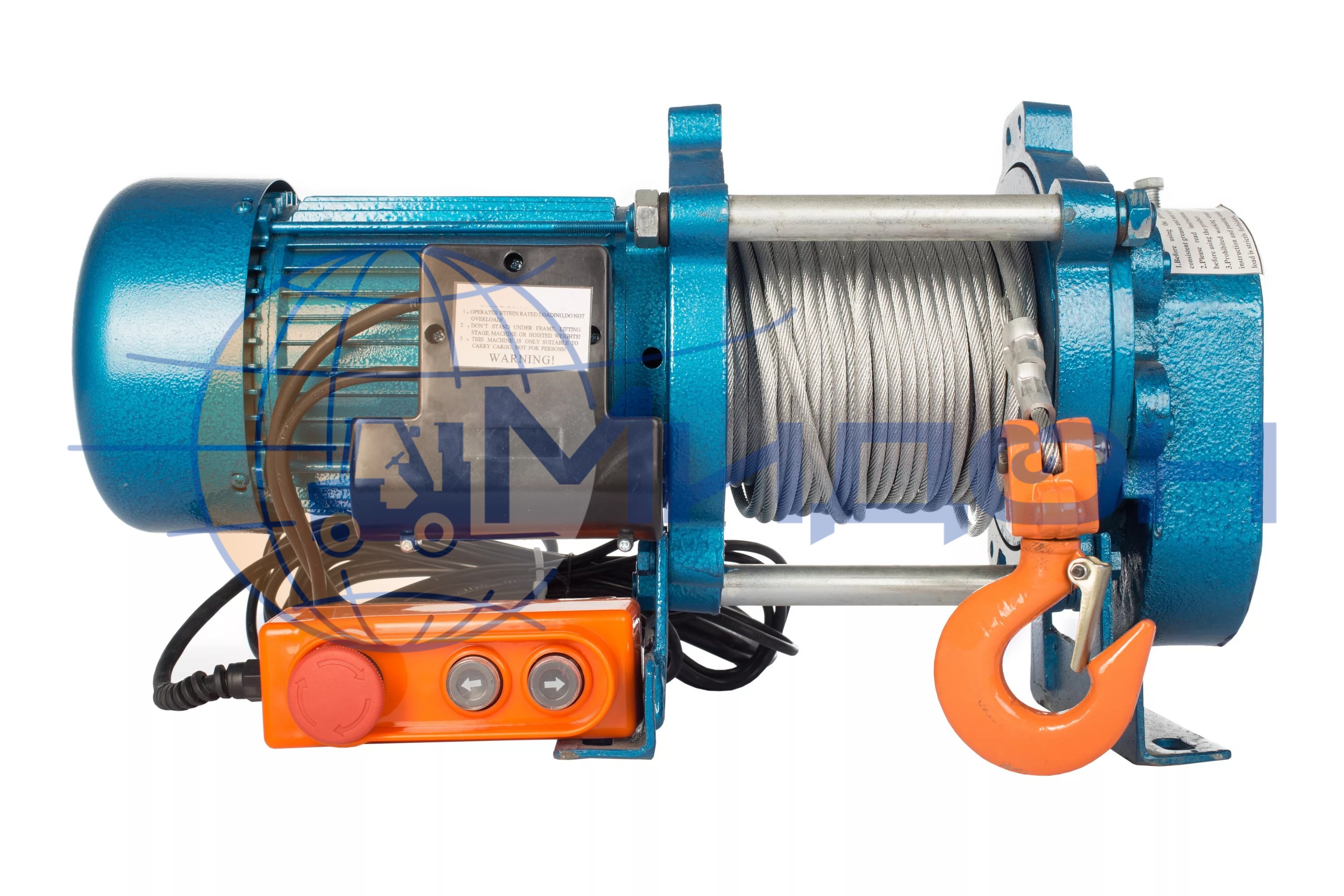Лебедка электрическая ЛЭК-500 E21 (KCD) 500 кг, 380 В с канатом 100 м