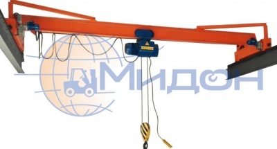 Кран мостовой электрический однобалочный опорный однопролётный г/п 5 т пролет 4,5 м