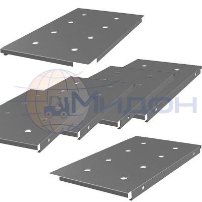 Комплект перфорированного металлического настила для стеллажа Профи-Т Т160/L 998/1830 мет. настил осн. 300 х 1000 (4шт) , доб. 318 х 1000 (2шт)
