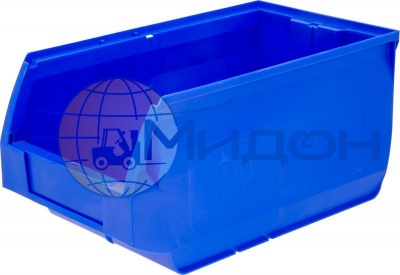 Лоток пластиковый для склада ITALIA Napoli 5004, синий, сплошной 400 х 230 х 200