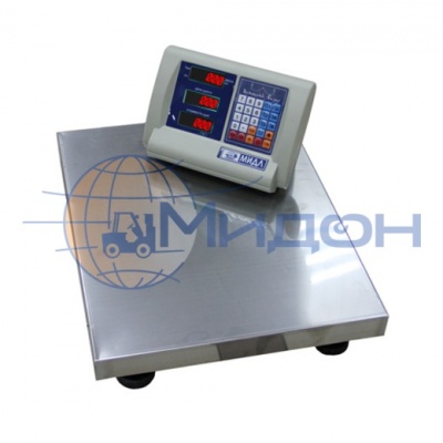 Весы товарные платформенные МИДЛ МП 300 МДА Ф-3(50/100; 400х500; нерж) «Восточный Базар 518 авто» (без стойки)