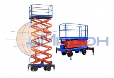 Подъемник ножничный передвижной с электроподъёмом SJY 500 кг 9 м (от сети)