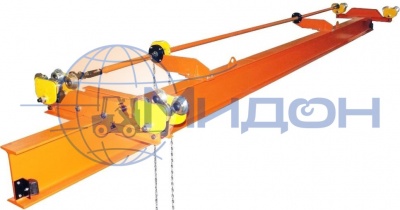 Кран-балка подвесная ручная 0,5 т, L= 10,2 м, пролёт= 9 м, с талью  Н= 3 м (t -40...+40С) ВБИ (взрывобезопасная)