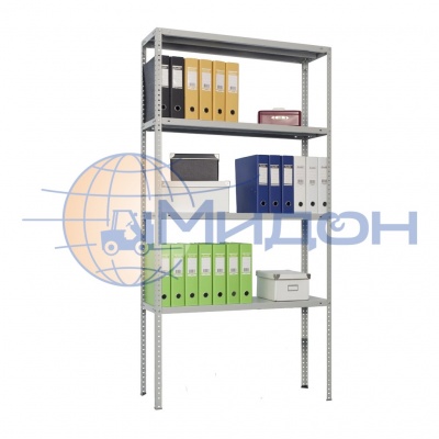 Стеллаж полочный MS 185/100х40/4 (1850х1000х400) 500 кг(стеллаж), 100 кг(полка) 4 полки