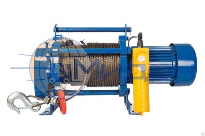 Лебедка электрическая CD-1000-A (KCD-1000 kg, 380 В) с канатом 70 м