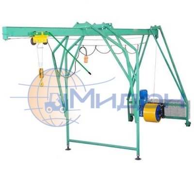 Подъемник строительный УМЕЛЕЦ М (кран "в окно") 320кг 50м с грузом