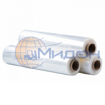 Стрейч-плёнка упаковочная 30мкм*500мм (первичное сырьё) 50 рулонов 2 кг (ручная)