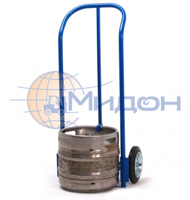 Тележка двухколесная ДК-100 (100кг) для перевозки пивных и квасных кег с литыми колёсами ф250мм