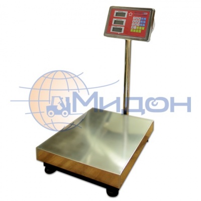 Весы товарные платформенные МИДЛ МП 300 МДА Ф-3(50/100; 450х600; нерж) «Красная армия»