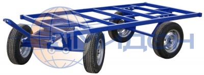 Тележка платформенная большегрузная (3т) без настила и бортов БТ 2 К ( 1250х2500 ) (колёса ф455: литая резина)