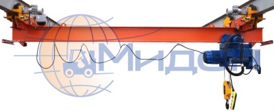 Кран мостовой подвесной электрический Россия 1 т, L= 3,6 м, пролёт= 3 м