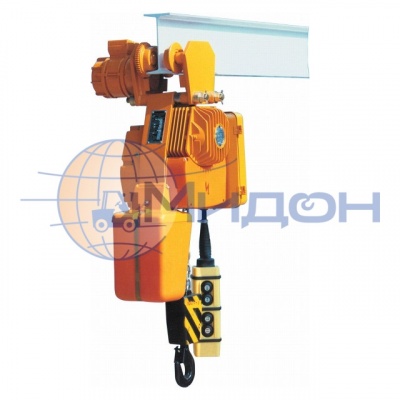 Таль электрическая цепная передвижная ВE102М электропривод тележки (Болгария) 500кг 12 м скорость подъёма 4.0/1.2 м/мин
