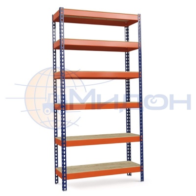 Стеллаж полочный Профи-Т с фанерным настилом Т-150/L (3000х1845х770) F/6/У 2500 кг(стеллаж) 350 кг(полка) 6 полок