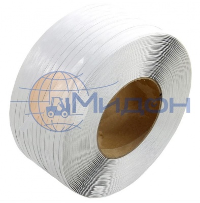 Лента полипропиленовая (ПП) 15х1мм (белая) 1 бухта 1200 м (автомат, полуавтомат, ручная)