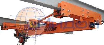 Кран-балка подвесная ручная 5 т, L= 4,8 м, пролёт= 4,2 м, с талью  Н= 3 м (t -20...+40С)