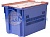 Ящик пластиковый FUTURA ZIP 604-1 с крышкой на петлях перфорированный, дно сплошное 600 х 400 х 365