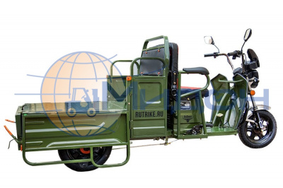 Трицикл грузовой электрический RUTRIKE Вояж-П 1200 Трансформер 60V800W (серебристый-1965)