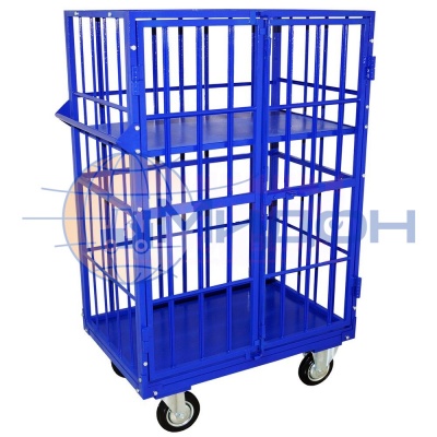 Шкаф-тележка с двумя открываемыми дверцами (без полок) из труб ШТМ 6 ( 800х1200х1500 ) (без колёс)