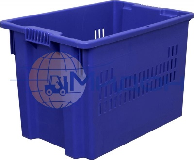 Ящик пластиковый 606 универсальный, перфорированный, дно сплошное 600 х 400 х 400