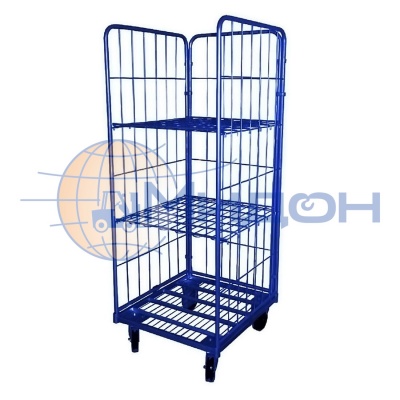 Контейнер разборный Ролл К 1 Окрашенный ( 700х780х1600 ) (колёса ф200: стандартные, Китай)