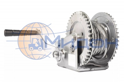 Лебедка ручная барабанная ЛН-2500 (LHW) г/п 1,0 т, длина троса 10м