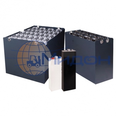 Аккумуляторная батарея тяговая (АКБ) 2x12V5PzS400Ah (2шт по: 429 х 428 х 593 мм)  Болгария для погрузчика Balkancar ЕВ416