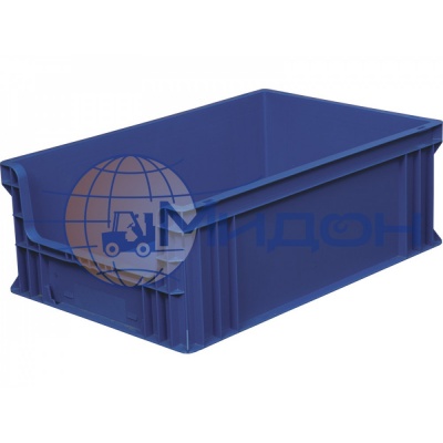Контейнер пластиковый 103-40А сплошной с вырезом 600 х 400 х 180