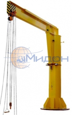 Кран консольный колонный с ручным поворотом консоли 0,25 т, Lстрелы= 4 м, Высота = 5 м, t: -40…+40С