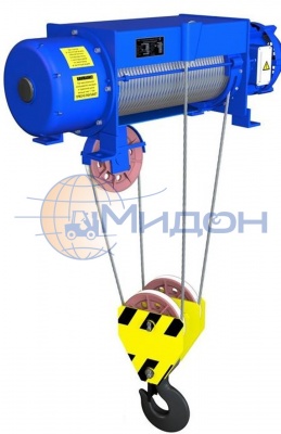 Таль электрическая стационарная тип Т35 (на лапах) (Болгария) 2 т 9 м скорость подъёма 4 м/мин