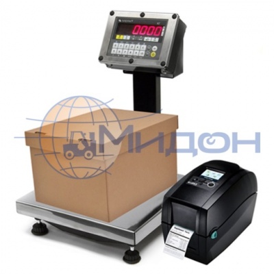 Весы товарные платформенные МЕРА ПВм-3/150-П Print (400х400), с подключением принтера этикеток