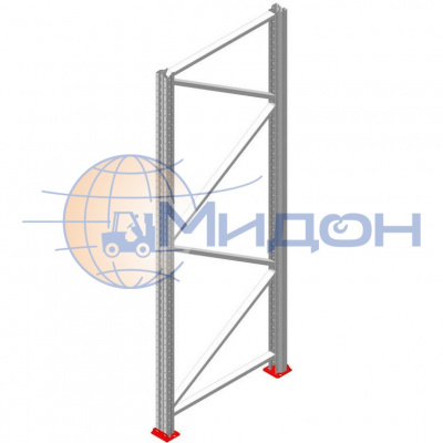 Рама стеллажа паллетного П120х2 Н= 10800 х1000мм (до 16т)