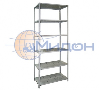 Стеллаж полочный Лайт ТС-31266 (3000х1200х600) П** 400 кг(стеллаж), 120 кг(полка), 6 полок перфорированные