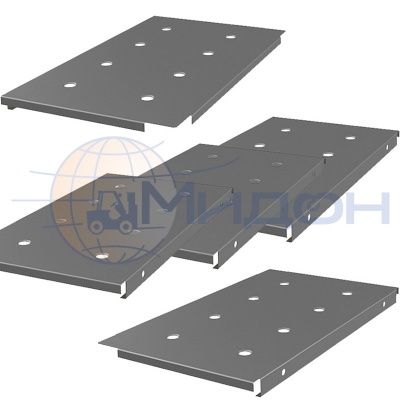 Комплект перфорированного металлического настила для стеллажа Профи-Т Т120 445/1525 мет. настил осн. 300 х 450 (3шт) , доб. 318 х 450 (2шт)