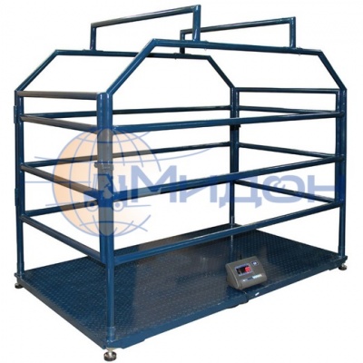 Весы для взвешивания животных МИДЛ МП 600 ВЕД(Ж)А Ф-1(100/200; 2000х1000 ) «Живой вес Л», усиленные