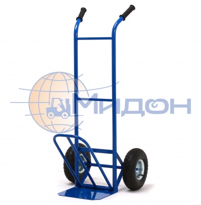 Тележка двухколесная Д-150П (150кг) с откидной полкой с надувными колёсами ф250мм