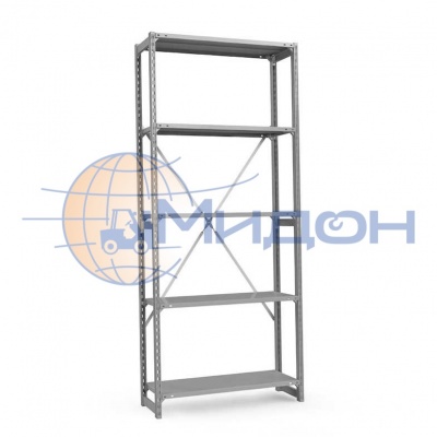 Стеллаж полочный Универсал ТСУ 1.2.5 (2500х1060х300) 1800 кг(стеллаж) 300 кг(полка) 5 полок обычные