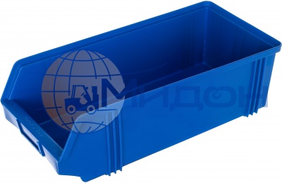 Лоток пластиковый 7964 для склада синий, сплошной 500 х 230 х 150