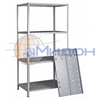 Стеллаж полочный Лайт ТС-1543 (1500х1000х400) П 500 кг(стеллаж), 120 кг(полка), 3 полки перфорированные