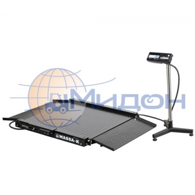 Весы товарные платформенные МАССА 4D-LA-4-2000 (1500x1200мм), с пандусами