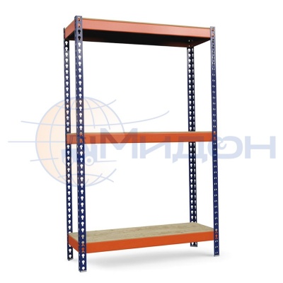 Стеллаж полочный Профи-Т с фанерным настилом Т-120/L (2000х1845х455) F/3/У 2500 кг(стеллаж) 350 кг(полка) 3 полки