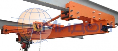 Кран-балка подвесная ручная 10 т, L= 11,4 м, пролёт= 9 м, с талью  Н= 12 м (t -40...+40С)